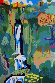 Michal Korman: Waters of Teverone, oil on canvas 120x80 cm, 2017
