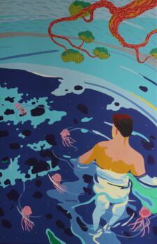 Michal Korman: Last Summer's Memories II, oil on canvas, 100x65cm, Paris 2022